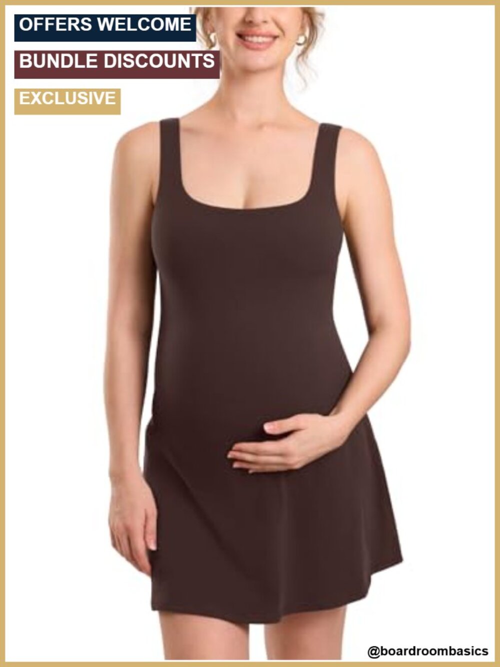 Maternity Active Tennis Dress with Built-in Shorts Easy Peezy